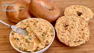 Garden Veggie Cream Cheese Recipe | Simple Easy Tasty Homemade Cream Cheese Spread | Yummy Recipes