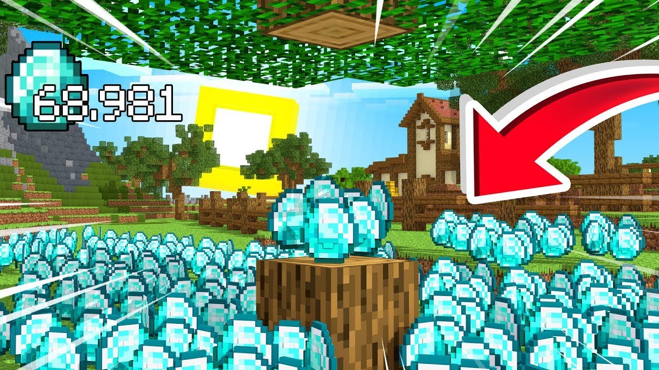 minecraft mas AS FOLHAS DAS ARVORES DROPAM ITENS OP