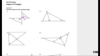 5-1 Angles of Triangles extra practice ws