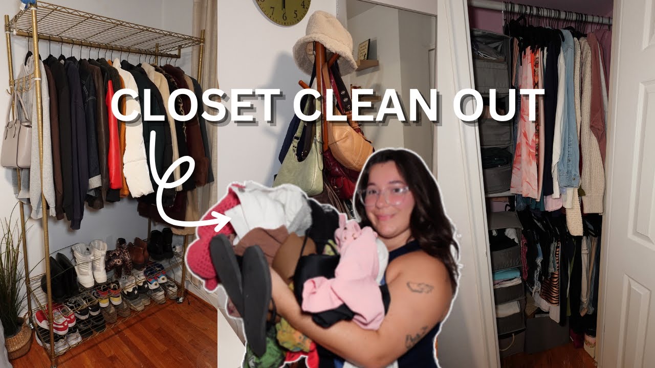 FALL CLOSET CLEAN OUT l decluttering, minimals , & organizing - YouTube