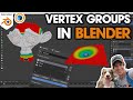 Using vertex groups in blender  beginner tutorial