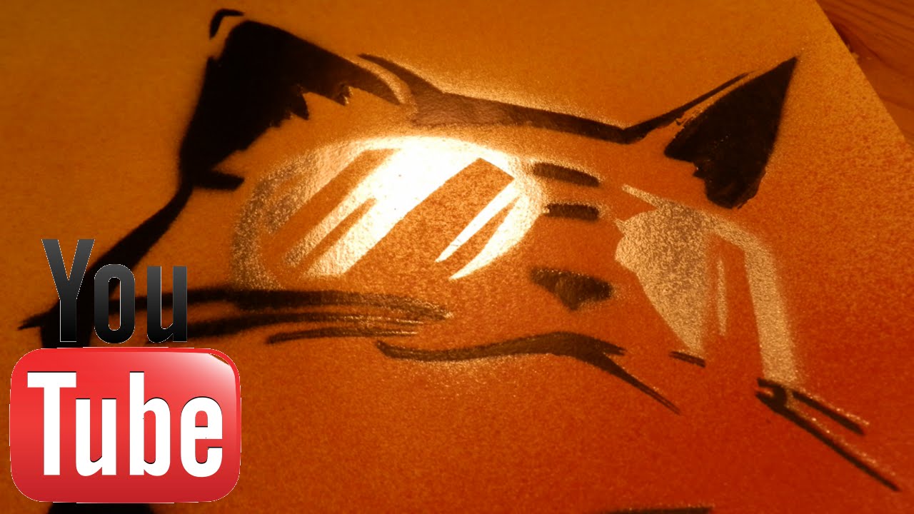 My youtube channel profile Stencil cat (time lapse)
