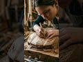 She built a beautiful private jet from wood. #diy #homemade #crafts #yt