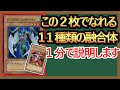 【1分解説】フェザーマンとバーストレディは融合の組み合わせが遊戯王で最も多い