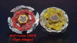 Beyblade Battle BB-116 Hell Crown 130FB VS BB-119 Death Quetzalcoatl 125RDF (Mode Défense) HD!