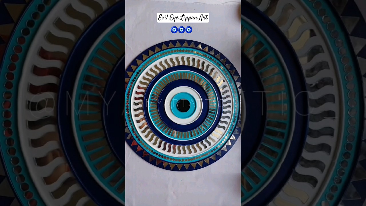 Evil eye themed Lippan Art/ Evil eye wall hanging/ Lippan art materials/ Wall hanging diy/ clay DIYs