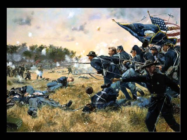 Warfare sound effect 9 - Civil war battle - close class=