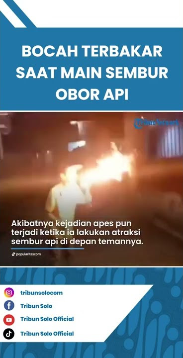 Viral Aksi Bocah Main Sembur Api, Wajahnya Ikut Terbakar Panik dan Ceburkan Diri ke Selokan
