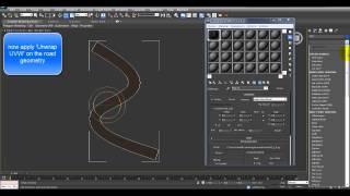 max 3ds road curved texturing