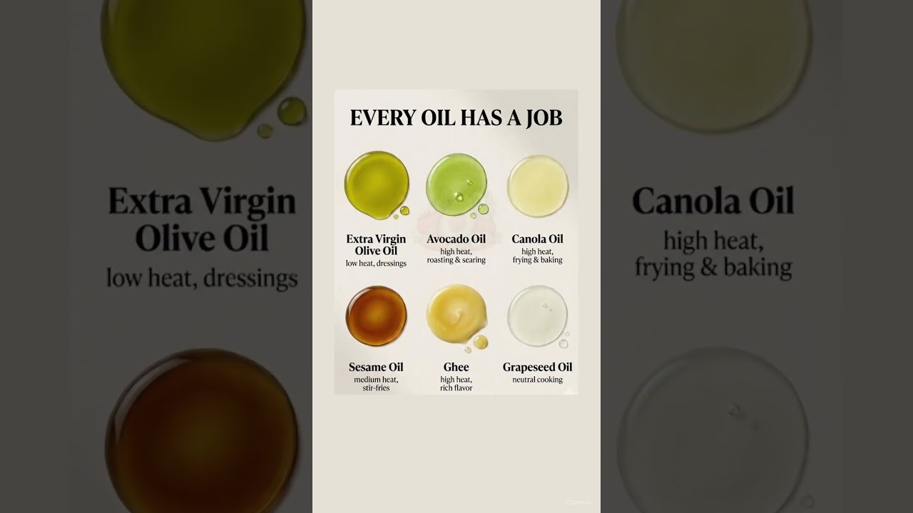 Every Cooking Oil Has a Job — Use the Right One. 