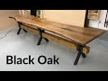 12&#39; Live edge dining table (Black Oak)