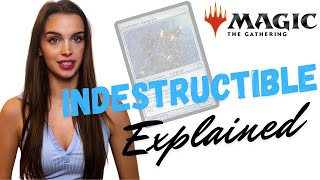 Magic the gathering Keyword abilities explained: how does "INDESTRUCTIBLE" work - MTG FAQ