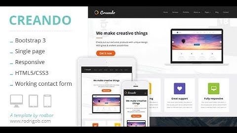 Creando Creative Onepage Parallax HTML Template - Video ServerThemes.Net