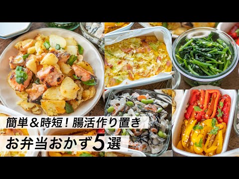 【腸活作り置き#4】お弁当に！簡単・時短レシピ｜夕食のおかずに｜野菜たっぷり献立メニュー