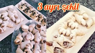 Bir tariften 3 farklı şekil ELMALI KURABİYE tarifi