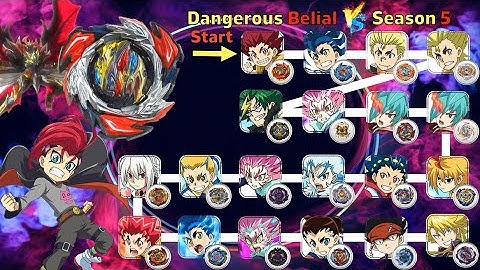 퍼펙트 데인저러스 벨리알 VS ALL 시즌5(슈퍼킹) 마라톤 배틀 베이블레이드 버스트 다이너마이트 DB Beyblade Burst DB ベイブレードバーストDB