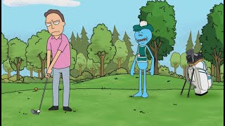 Jerry's Golf Struggles with Mr. Meeseeks (Part 1/3) | Rick and Morty Compilation