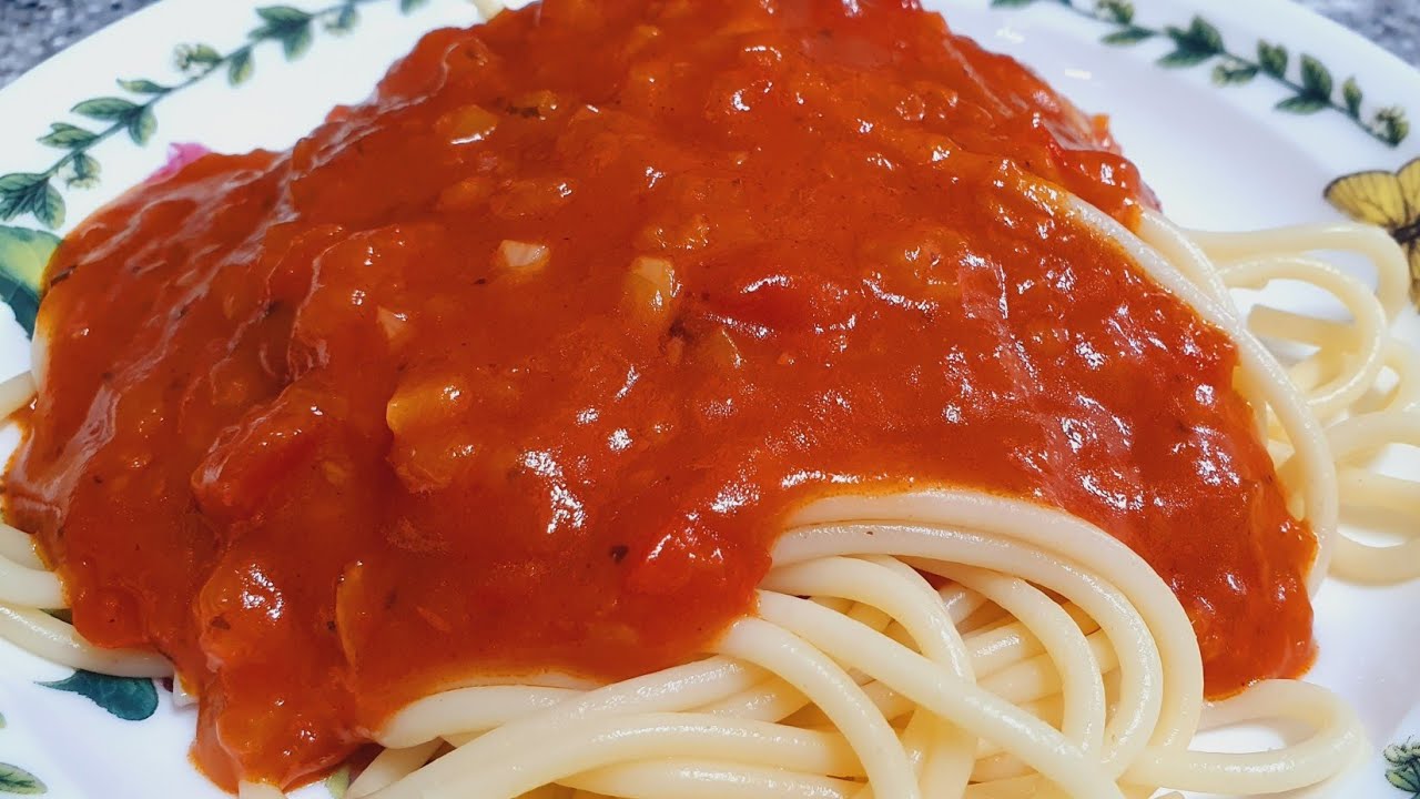 Easy Meatless Spaghetti Recipe Quick and Easy Recipe by.Estella