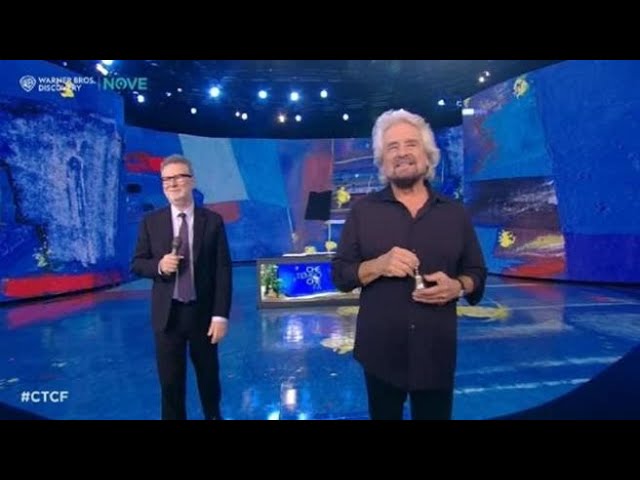 Grillo da Fazio: «Non sono più in grado di condurre un movimento politico, faccio danni» class=