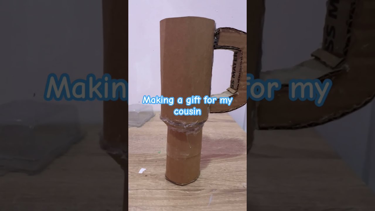 Cousins Birthday Gift Cardboard Stanley Cup With Paper Flowers I Made Diy Cute