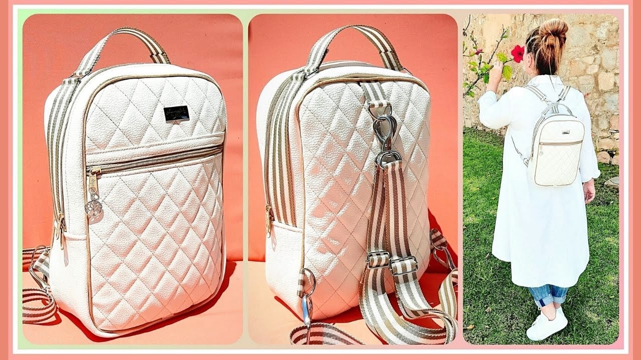 Easy #DIY tutorial: Sew a faux leather backpack convertible into a