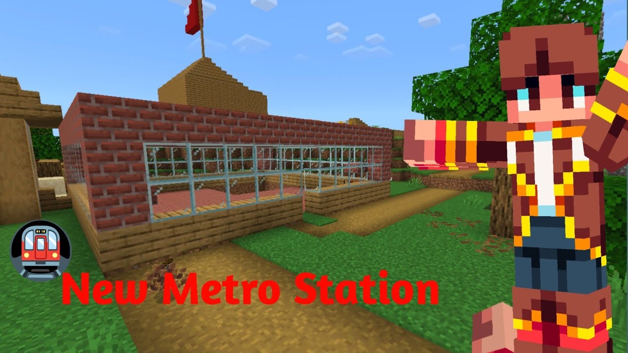 Making New Metro 🚇 Station | Minecraft PE Survival Series #5 - YouTube