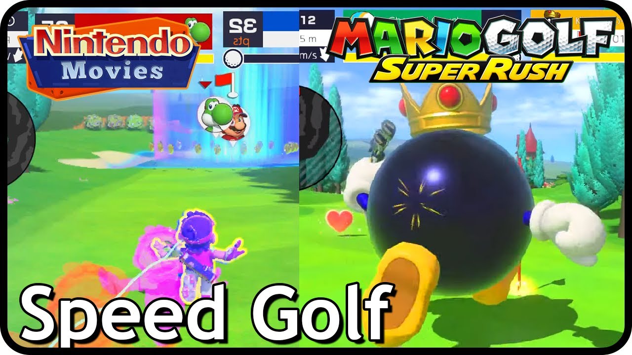 Mario Golf Super Rush - Speed Golf - Bonny Greens (2 Players, 18 Holes)