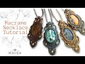 Macrame Necklace 🖤 Beautiful Stone Macrame Necklace Tutorial 🖤 DIY Macrame Jewelry 🖤 שרשרת מקרמה