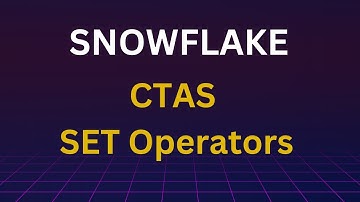 SQL Set Operators | CTAS Backup of a Table | SQL Videos