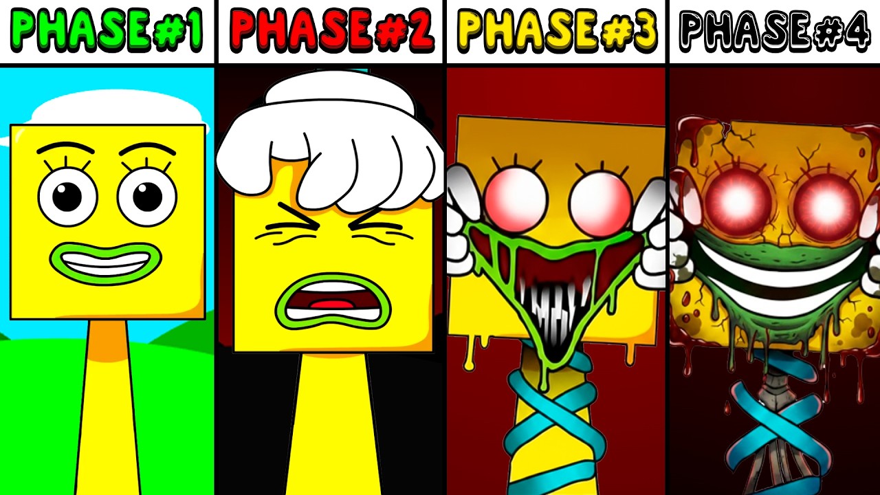 All Phases in New Incredibox Sprunki OC of Square: From Phase 1 to Phase 4