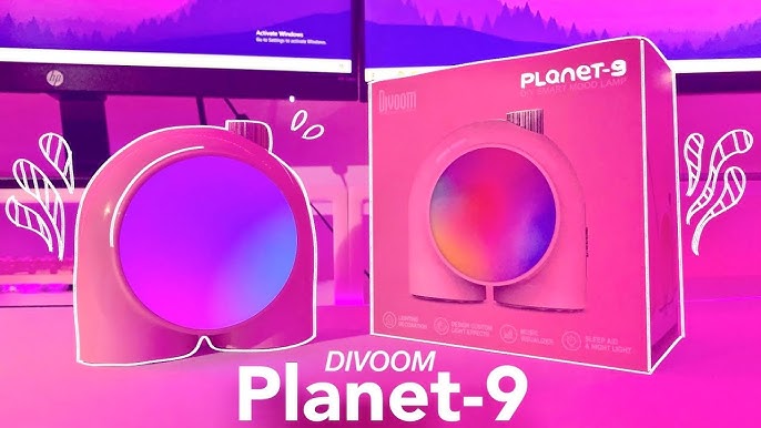 Divoom Planet-9 - Lampe de table intelligente sans fil, lumière d