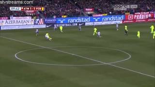 Atletico Madrid 2 - 3 Barcelona - Neymar Amazing Goal
