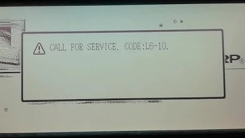 Call for service L6 - 10 sharp photocopier