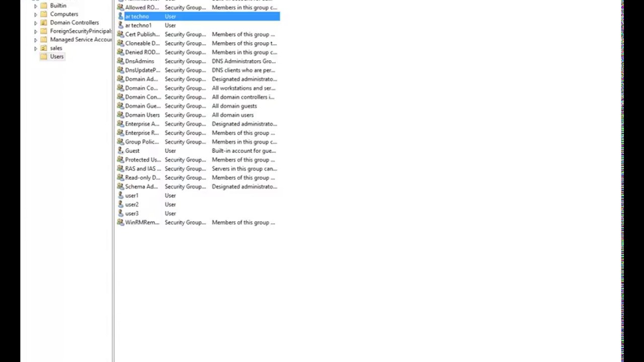 How To Create User On Active Directory Window Server 2012 R2 - YouTube