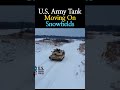 U.S. Army Tank Moving On Snowfields