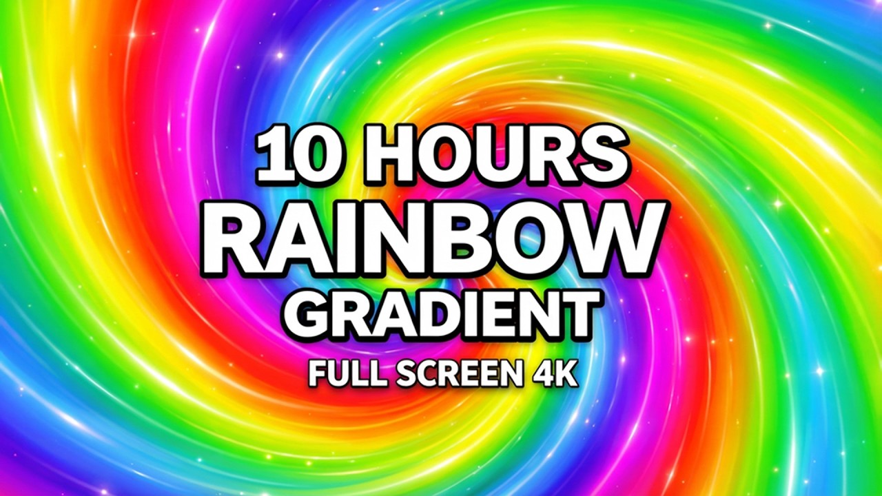 Led Screen Rainbow 10 Hours Endless Rainbow Swirl Gradient | LED Color Changing Screen 4K ...