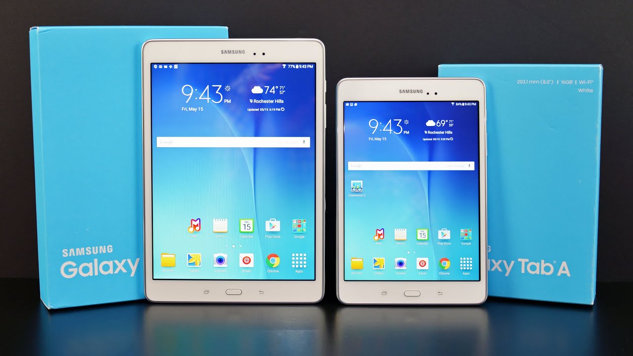 Samsung Galaxy Tab A 8.0 vs 9.7 Vergleichende Bewertung