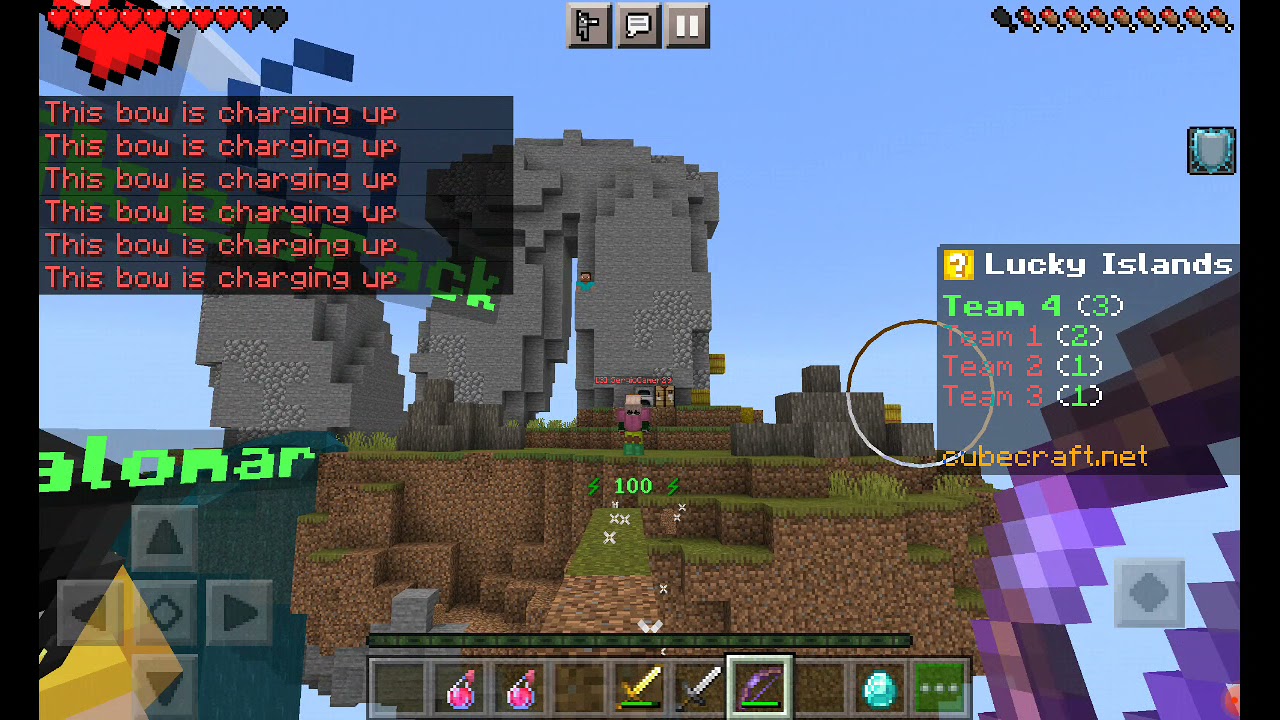 Playing lucky blocks on minecraft