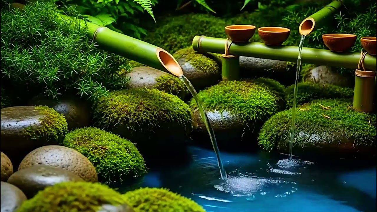 Piano Relaxing Music with Water Sounds 🪴 Stress Relief • Relieve depression