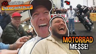 STUNT mit MONTE & 200 € VERSCHENKT! 😱 Monte & Abu auf der Motorrad-Messe | MontanaBlack IRL