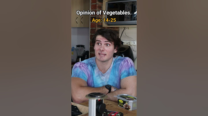 Opinions Of Vegetables At Different Ages.