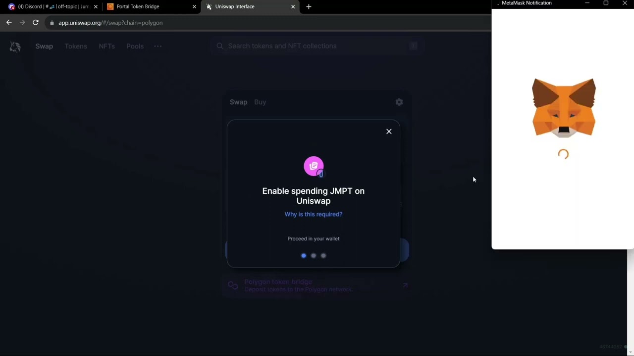 How to swap JMPT/Jumptoken to Matic