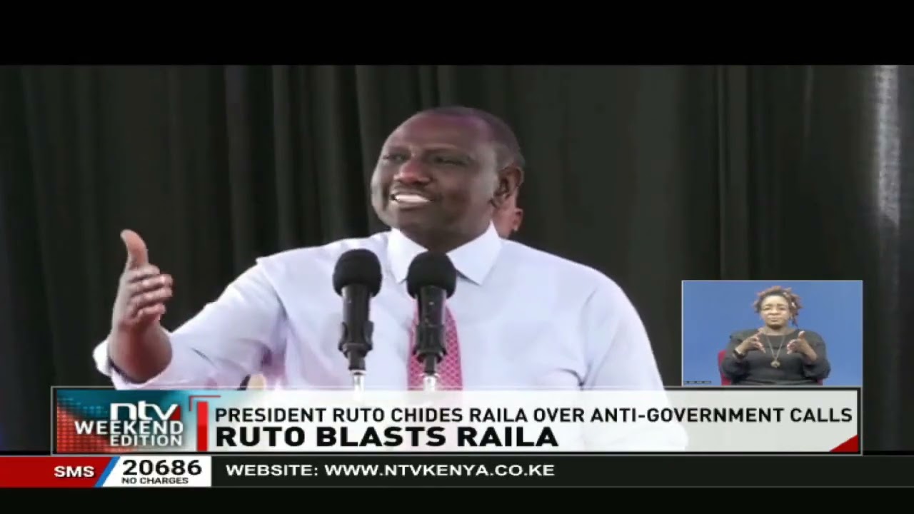 President Ruto rebukes Raila over anti-governement calls