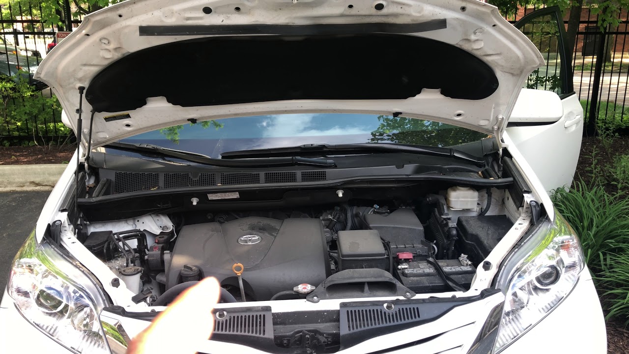 TOYOTA SIENNA Oil cap Location as well as the dipstick location YouTube