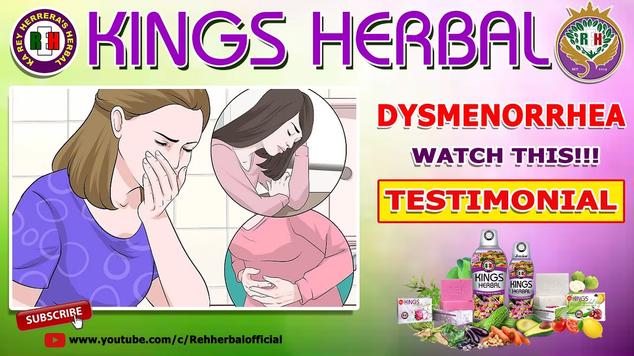 Dysmenorrhea KINGS Herbal Testimonial YouTube