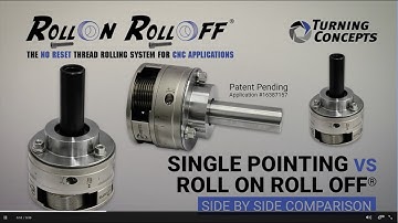 Turning Concepts Single Point VS Roll On Roll Off ®️ Side by Side Comparison