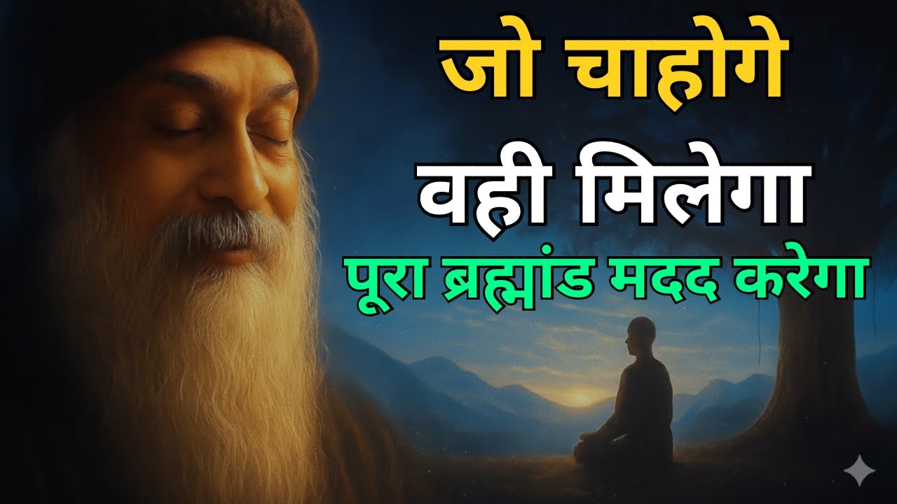 OSHO - जो चाहोगे वही मिलेगा । पूरा ब्रह्मांड मदद करेगा । OSHO HINDI SPEECH