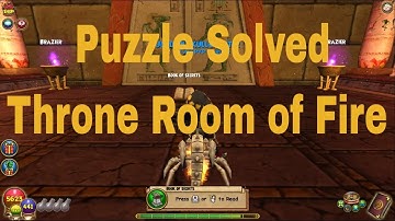 Wizard101 Throne Room of Fire Puzzle Solved: Krokotopia