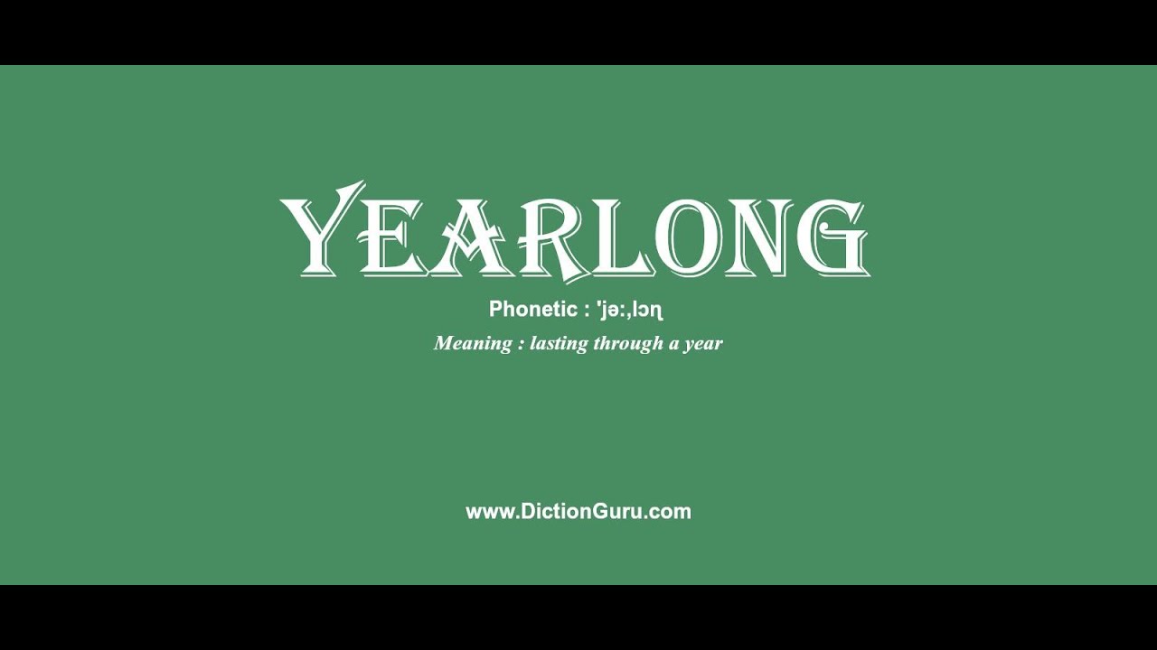 Is Yearlong One Word