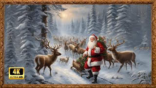 Christmas TV Art with Soft Holiday Music🎅🏻 Santa Claus Framed Painting | TV Frame [2 hour] screenshot 2